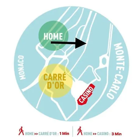 Spacieux 3 Pièces De Standing Au Centre De * Monte Carlo